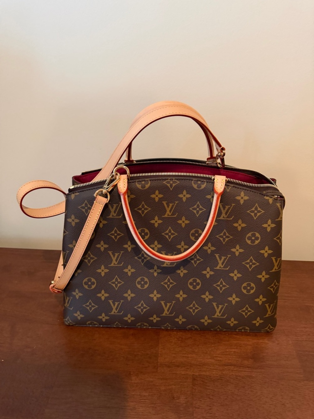 Louis Vuitton Monogram Canvas Satchel in Brown with Vachetta Trim